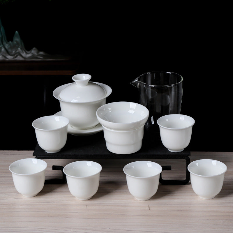 清雅純白品茗茶具套裝